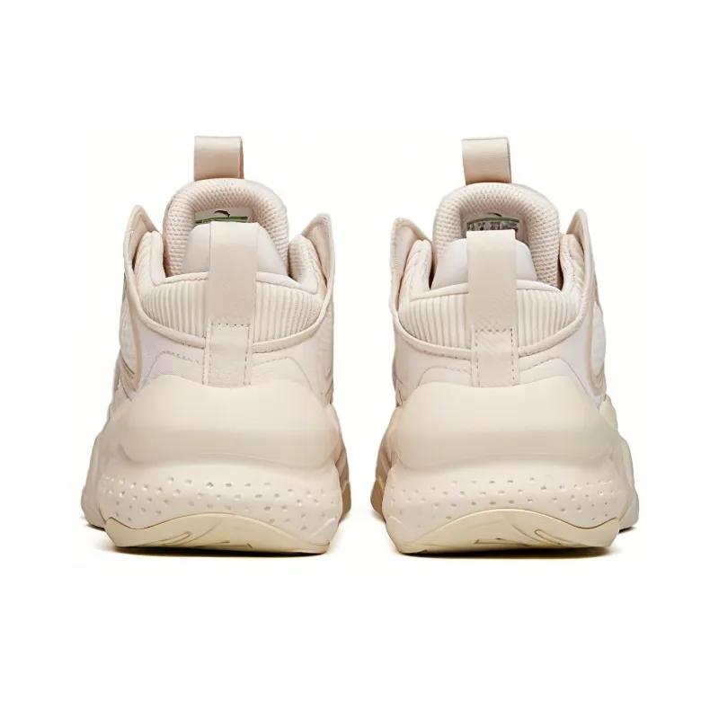 Anta Cushioned Slip-Resistant Abrasion-Resistant Low-Top Chunky Sneakers Women's Light Coffee-4