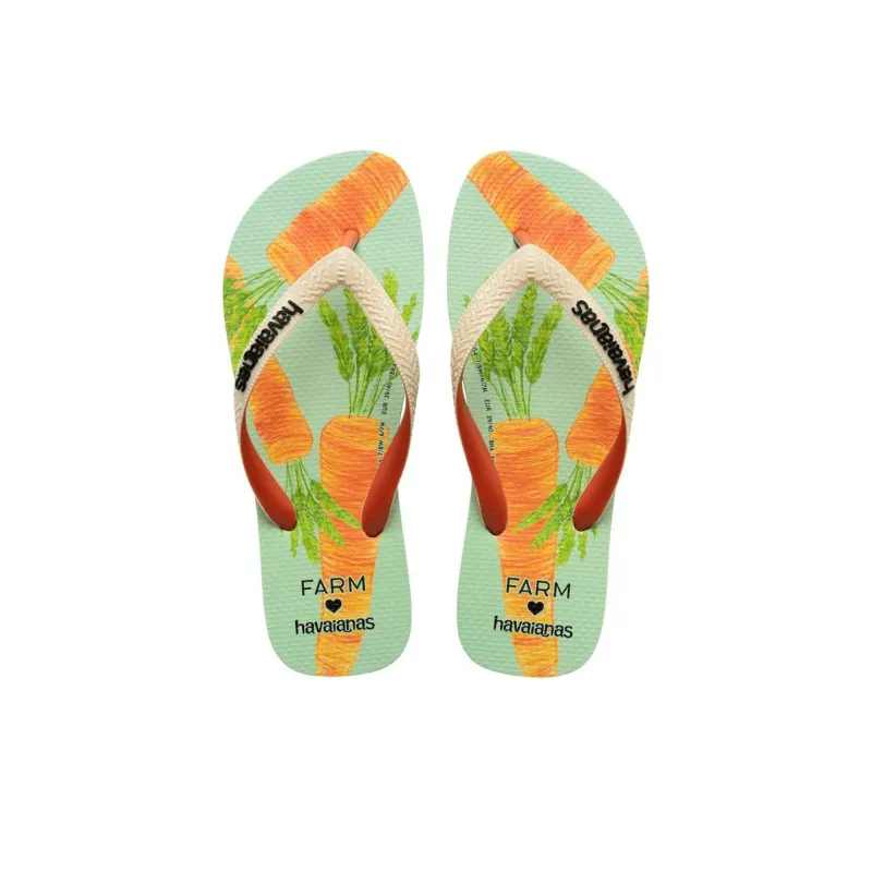 FARM RIO x Havaianas Quiet Quick Dry Flip Flops Women's Green-3