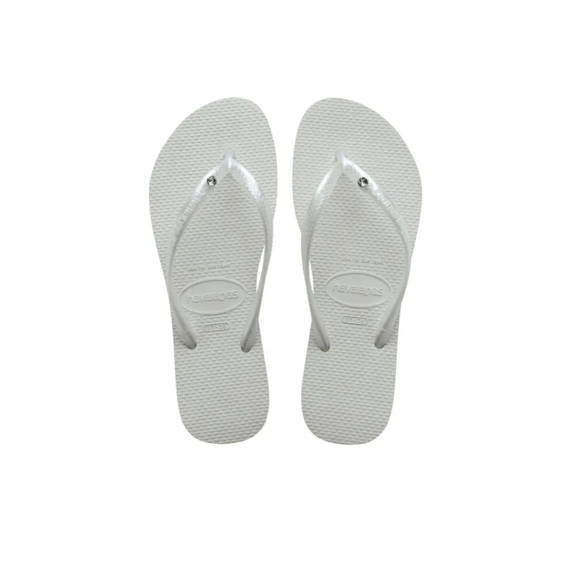 Havaianas Slim Crystal SW II Flip Flops Women's Gray-3