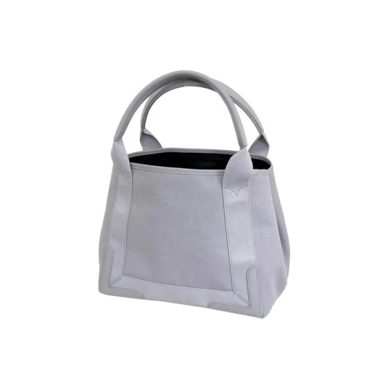 Balenciaga Canvas Canvas Bag Tote Bag Shopping Bag Handbag Small Size Women's Gray-3