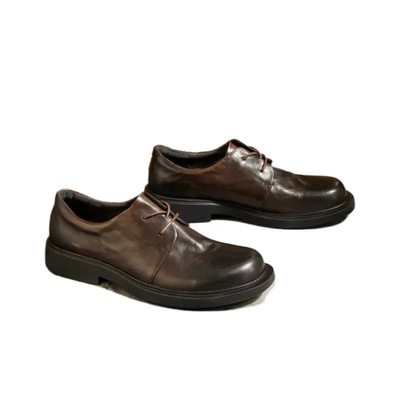 Brounvanm Dress Shoes Men Low Top Coffee/Black/Gray-2