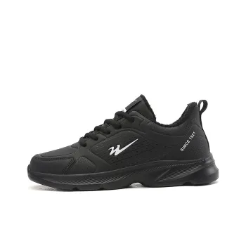 Binary Anti-Slip And Wear-Resistant Warm Low-Top Running Shoes Women's Black