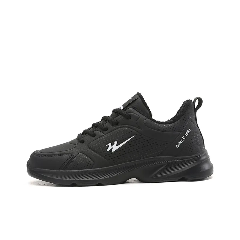 Binary Slip Resistant, Abrasion Resistant, Thermal Low Top Running Shoes Women's Black-0