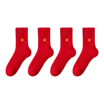 MIIOW Mid Calf Socks Unisex 4 Pack