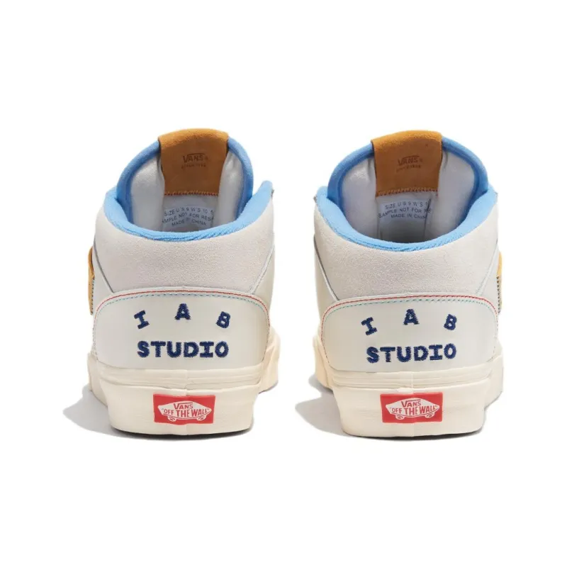 IAB STUDIO x Vans Slip Resistant Mid Top Skateboard Shoes Unisex White Brown-4