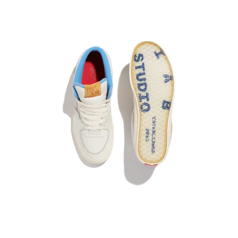 IAB STUDIO x Vans Slip Resistant Mid Top Skateboard Shoes Unisex White Brown-3
