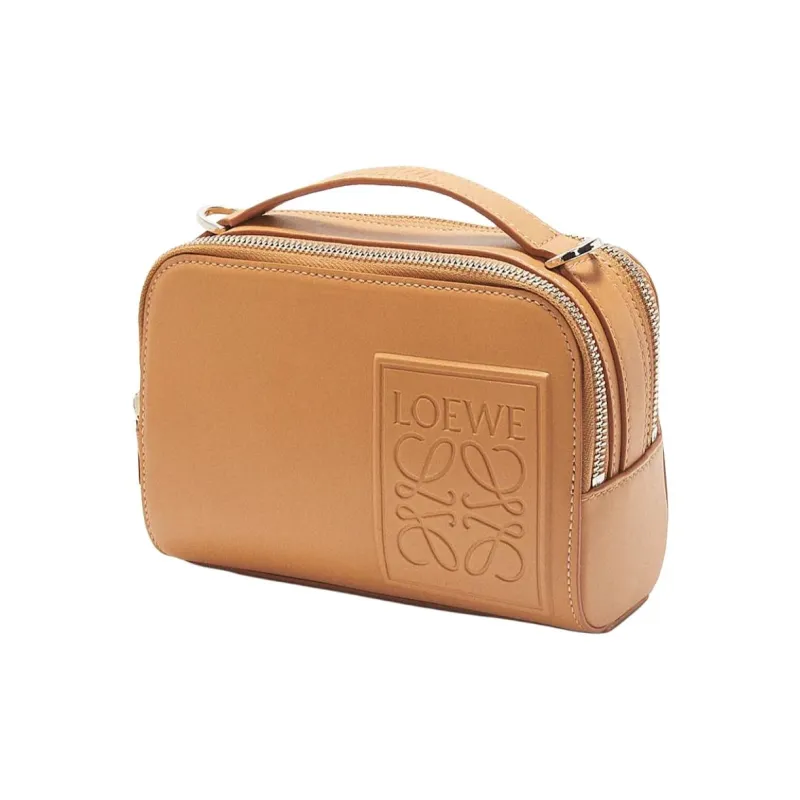 LOEWE Satin Cow Leather Camera Bag Handbag Shoulder Bag Crossbody Bag Mini Men's Warm Sand Yellow-1