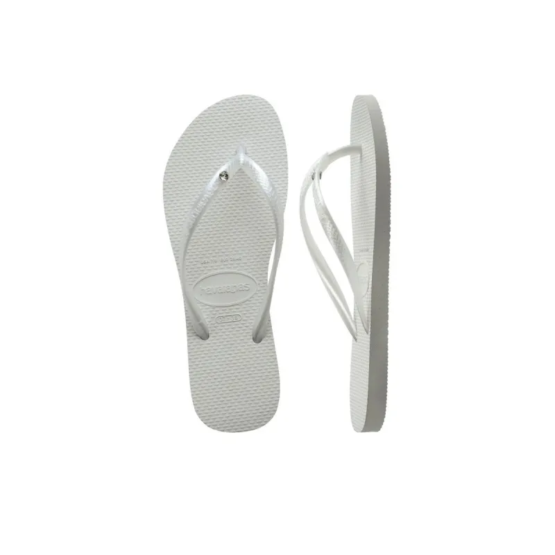 Havaianas Slim Crystal SW II Flip Flops Women's Gray-4