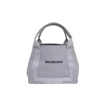 Balenciaga Canvas Canvas Bag Tote Bag Shopping Bag Handbag Small Size Women's Gray