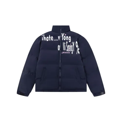 JOLLIGHT Puffer Jackets Unisex Navy Blue