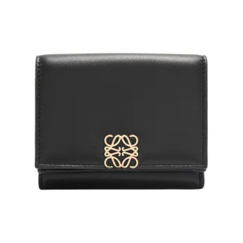 LOEWE Bright Nappa Calfskin Wallet Women's Black