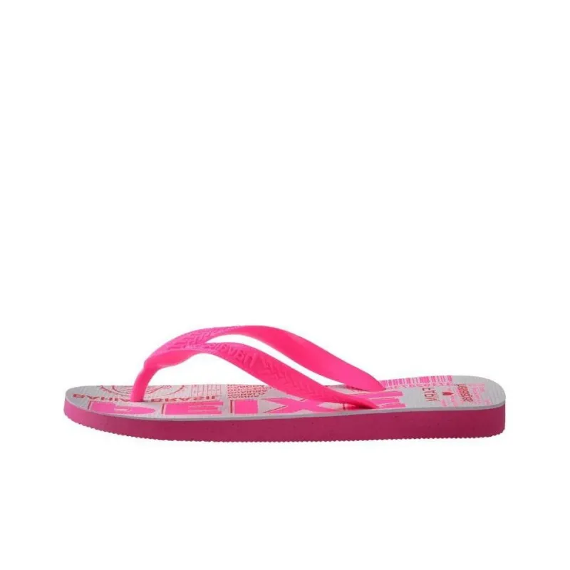 FARM RIO x Havaianas Abrasion Resistant Slip Resistant Flip Flops Women's Gray Pink-0