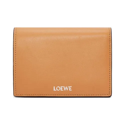 LOEWE Bright Nappa Calfskin Wallet Men's Warm Desert & Black