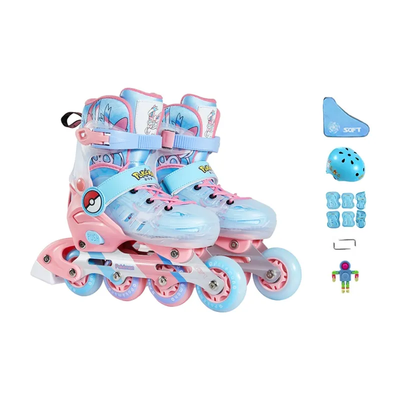 SOFT x BAOKEMENG Inline Skates Unisex 1 Pair Yellow Pink Red Blue-1