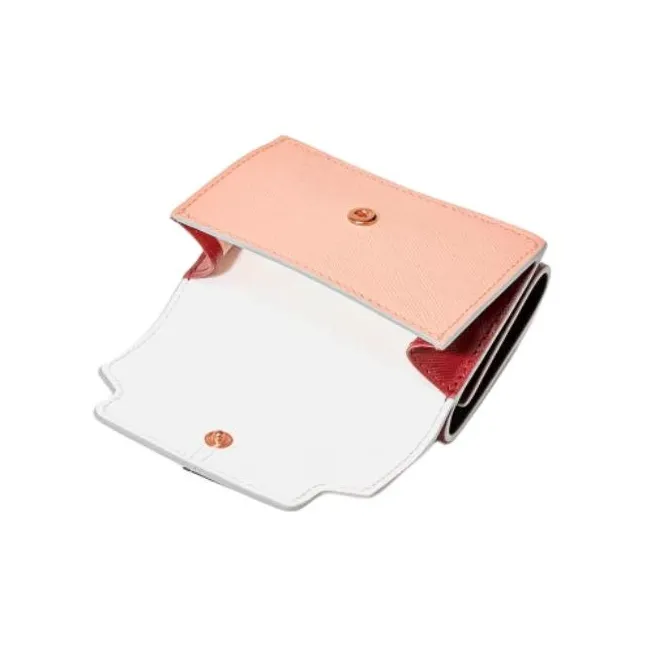 MARNI Cow Leather Wallet Women's White & Pink-2