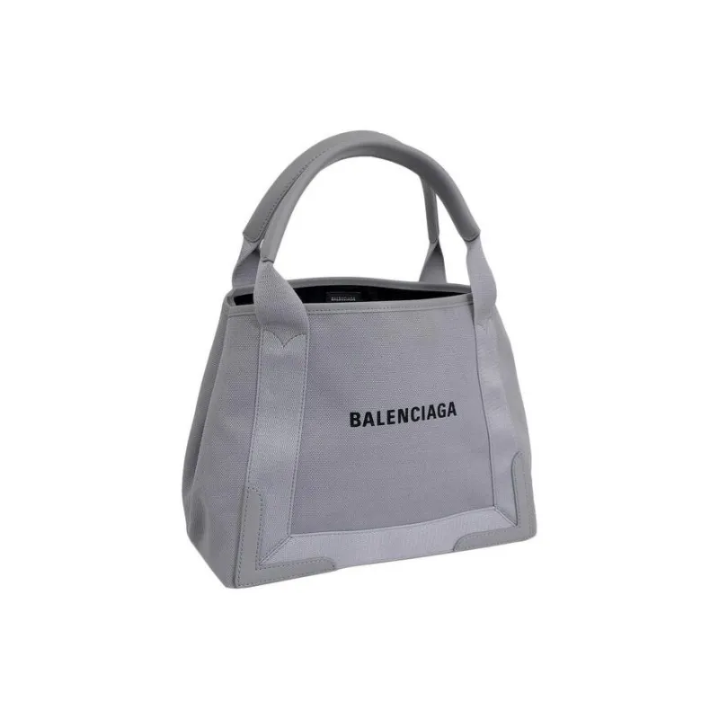 Balenciaga Canvas Canvas Bag Tote Bag Shopping Bag Handbag Small Size Women's Gray-1