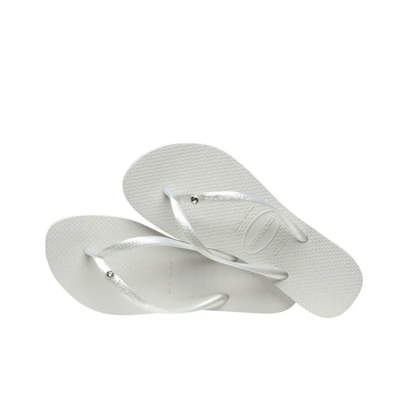 Havaianas Slim Crystal SW II Flip Flops Women's Gray-2
