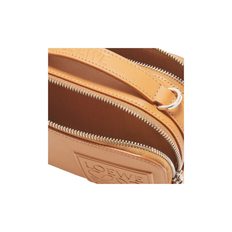 LOEWE Satin Cow Leather Camera Bag Handbag Shoulder Bag Crossbody Bag Mini Men's Warm Sand Yellow-5