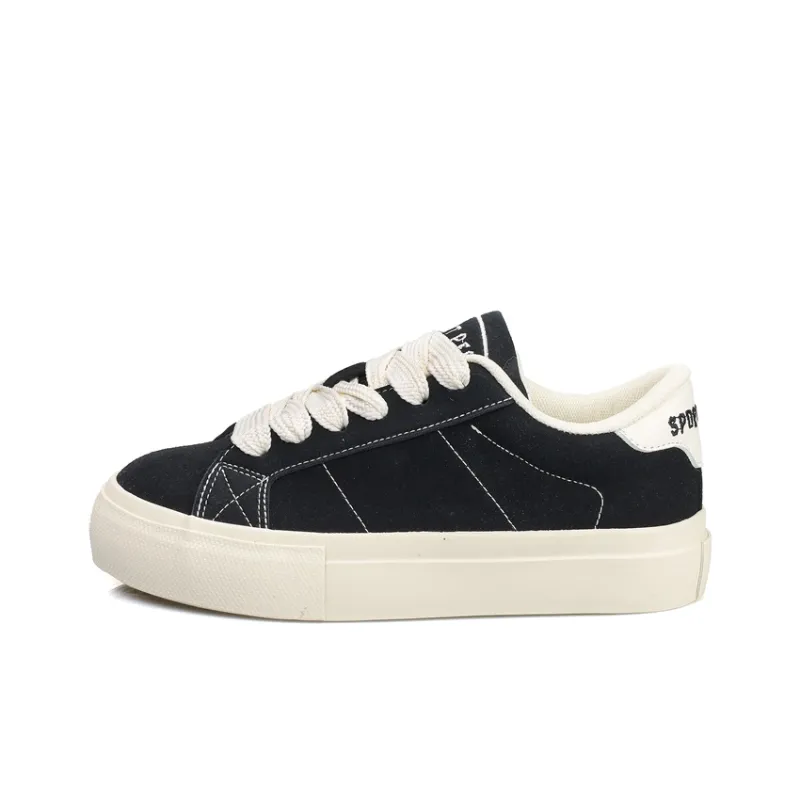 B10CROWN Low Top Canvas Shoes Women's Black-0