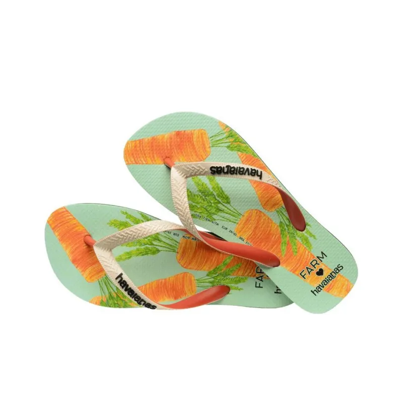FARM RIO x Havaianas Quiet Quick Dry Flip Flops Women's Green-2
