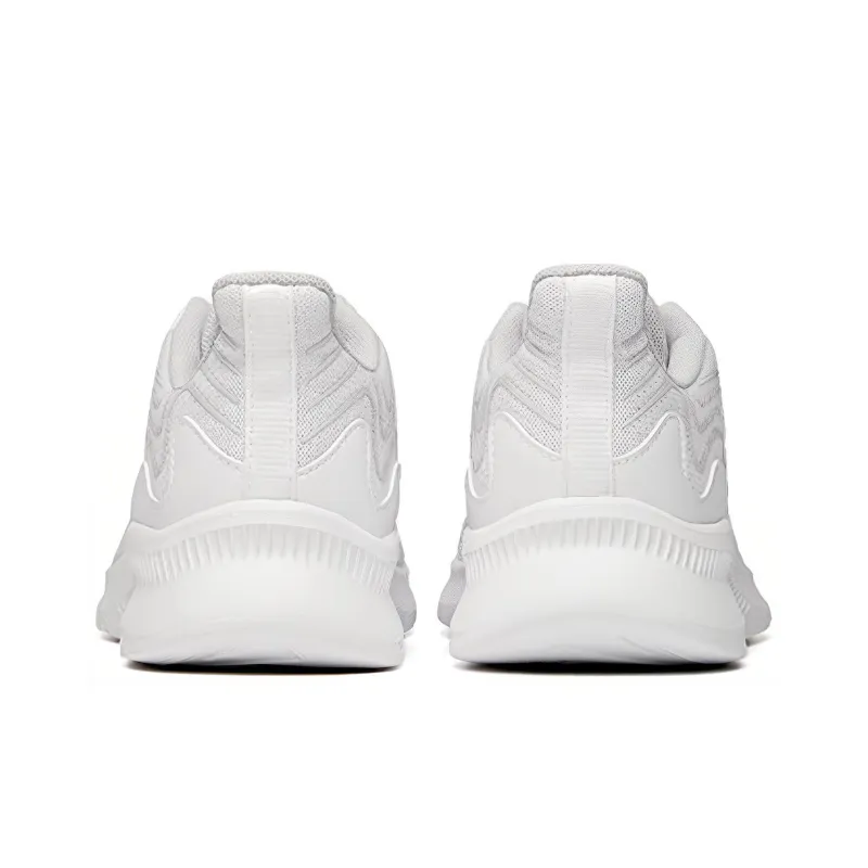 Anta Shock Absorbing, Non Slip, Wear Resistant, Breathable And Lightweight Low Top Running Shoes Men's White Gray-4