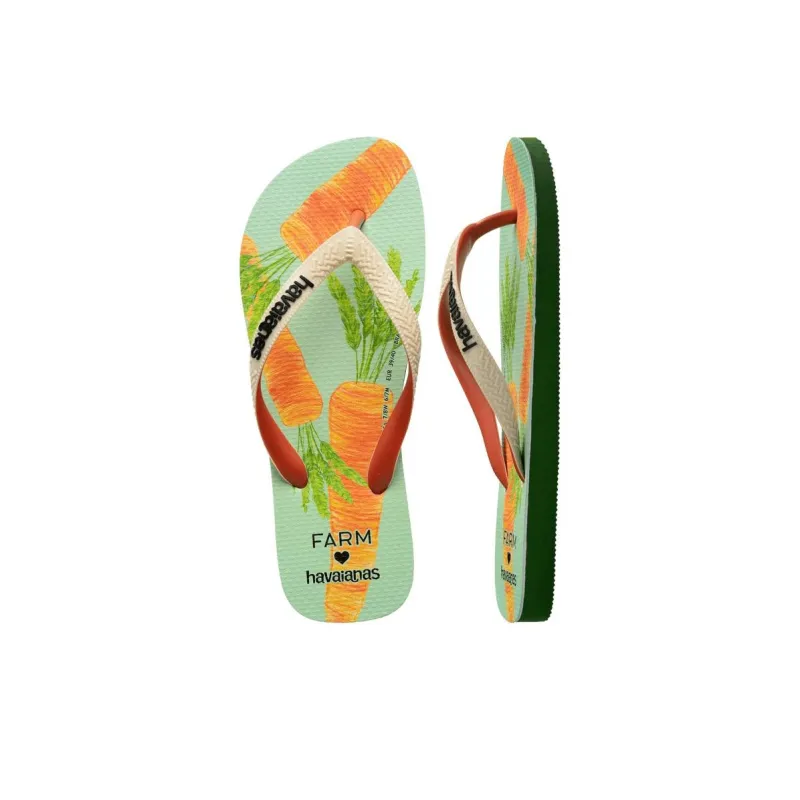 FARM RIO x Havaianas Quiet Quick Dry Flip Flops Women's Green-4