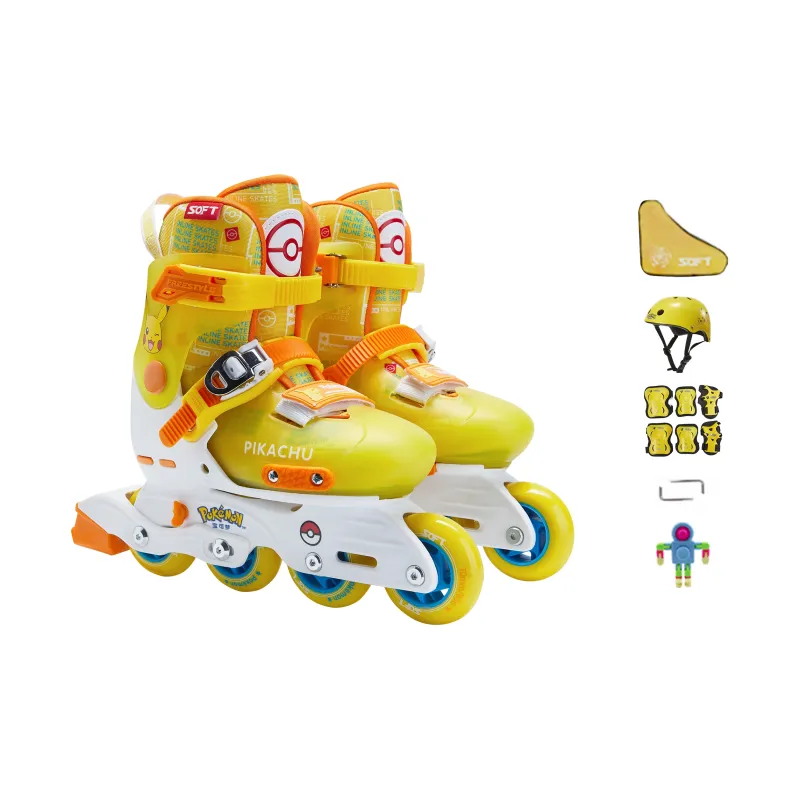 SOFT x BAOKEMENG Inline Skates Unisex 1 Pair Blue Yellow Pink-13