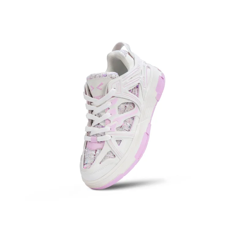 Same Way Out Of The Plug Cushioning Height Increasing Breathable Low Top Skateboard Shoes Unisex Lilac Pink-2