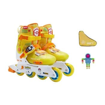 SOFT x BAOKEMENG Inline Skates Unisex 1 Pair Blue Yellow Pink