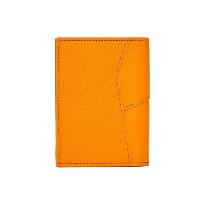 LOEWE Puzzle Classic Cow Leather Card Holder Men's Radiant Honey Orange-1