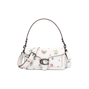 COACH Tabby Leather God Of Wine Bag, Handbag, Shoulder Bag, Crossbody Bag Medium Size Women's White