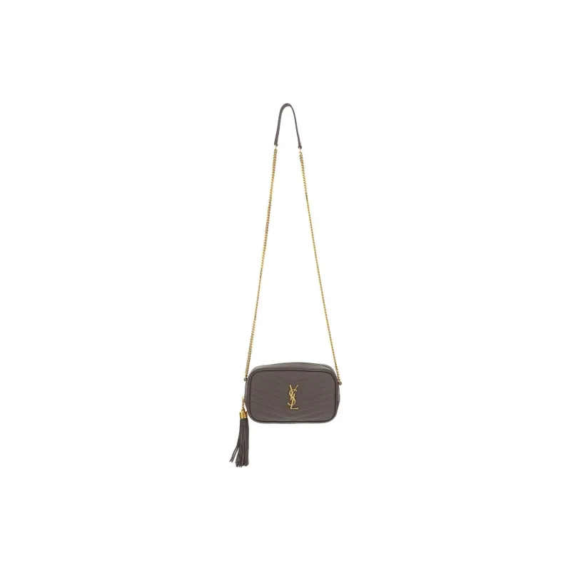 SAINT LAURENT LOU Calfskin Camera Bag Shoulder Bag Crossbody Bag Mini Women's Mist White-2