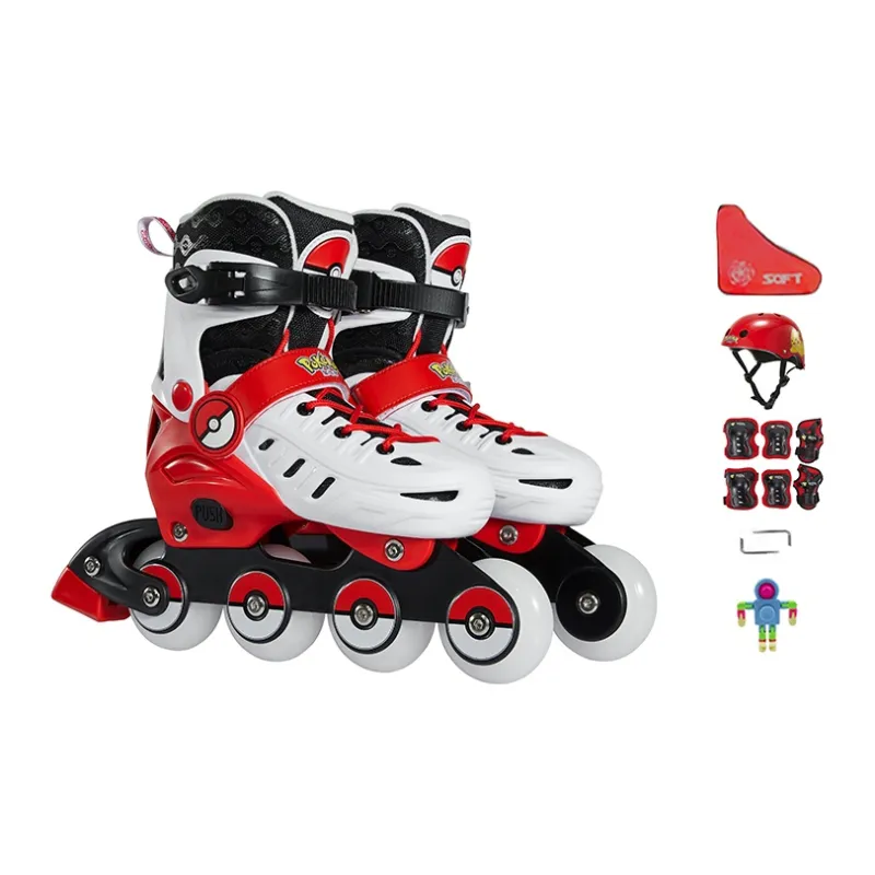 SOFT x BAOKEMENG Inline Skates Unisex 1 Pair Yellow Pink Red Blue-2