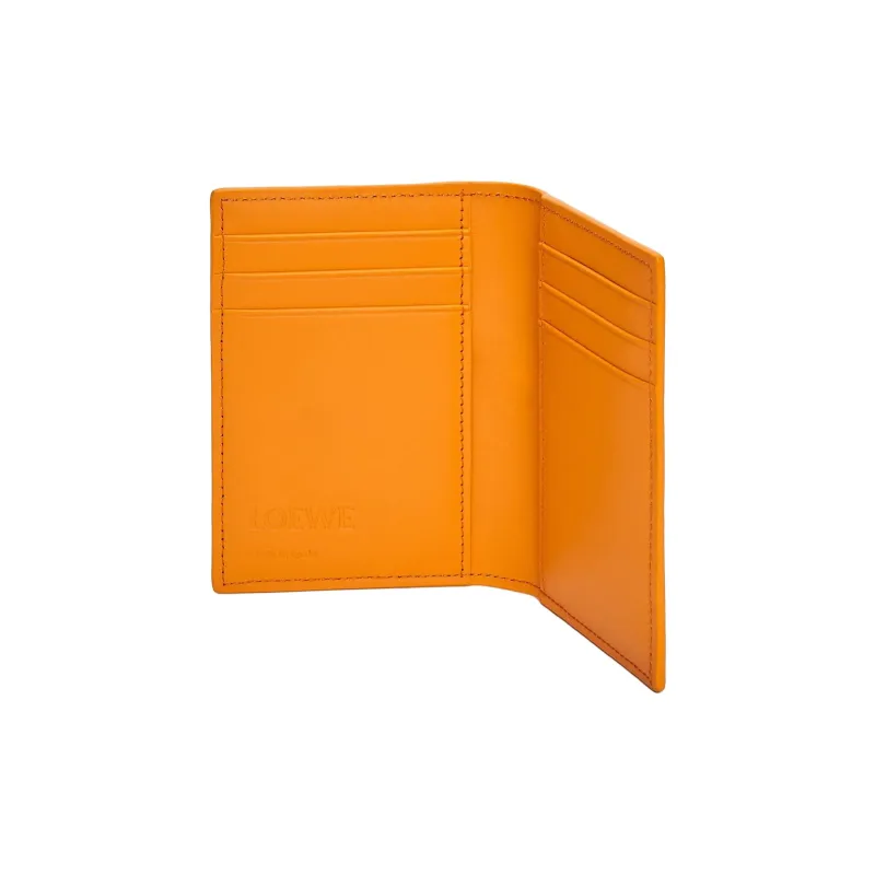 LOEWE Puzzle Classic Cow Leather Card Holder Men's Radiant Honey Orange-3