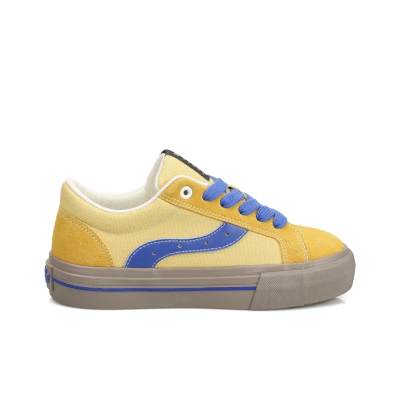 B10CROWN Low Top Skateboard Shoes Women's Yellow-1
