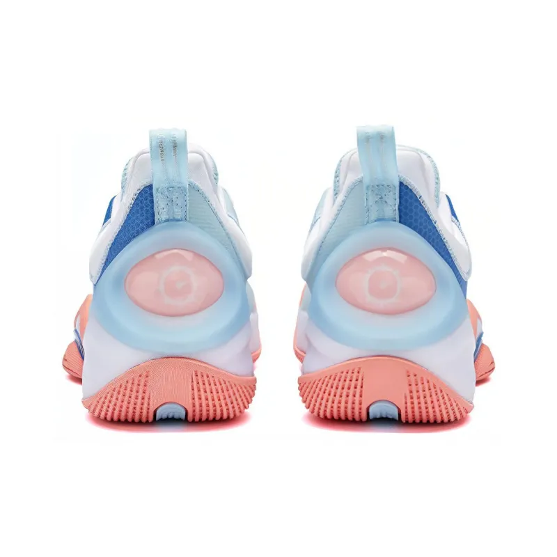 361° Cushioning Anti Slip And Wear Resistant Coverage Support Low Top Basketball Shoes Men's White Blue-3