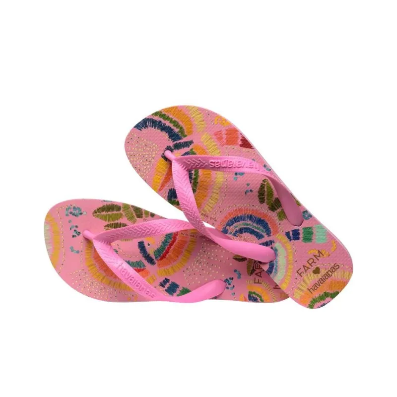 FARM RIO x Havaianas Abrasion Resistant Flip Flops Women's Pink-2