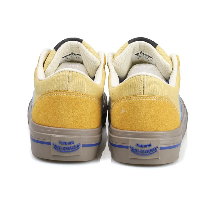 B10CROWN Low Top Skateboard Shoes Women's Yellow-5