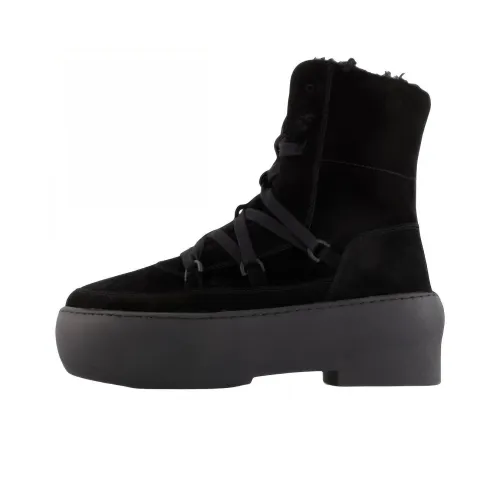 GIABORGHINI Flatform Lace-up Suede Boots