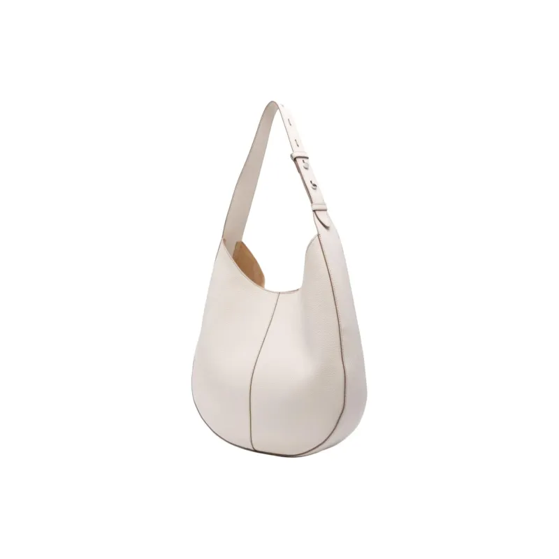 TOD'S DI Calfskin HOBO Bag Shoulder Handbag Small Size Women's Light Beige-1
