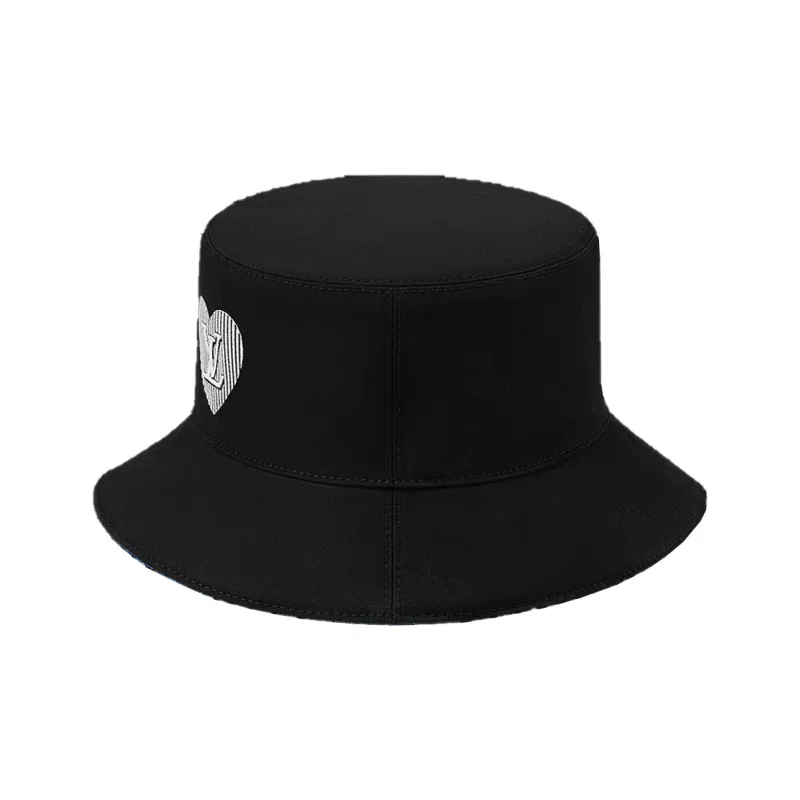 LOUIS VUITTON Cotton Bucket Hats Unisex Black/Blue-1