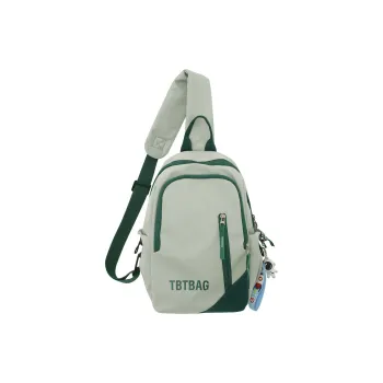 Deli Bear Nylon Sling Bag Regular Unisex Green/White/Black