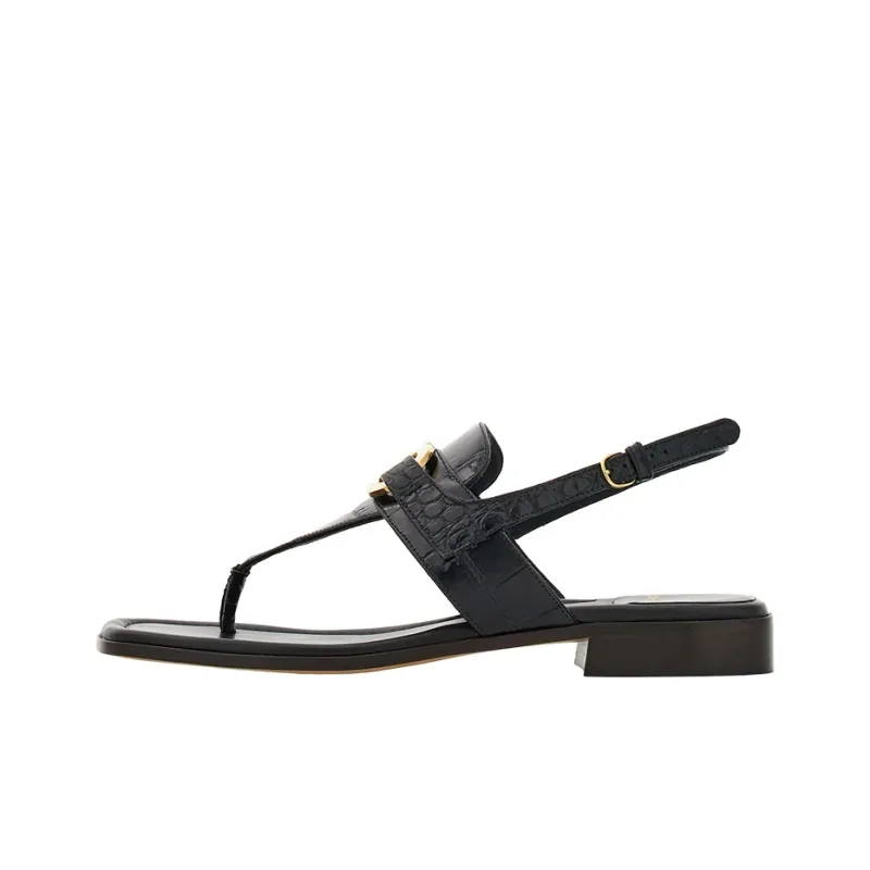 FERRAGAMO Gancini-buckle Leather Sandals-0