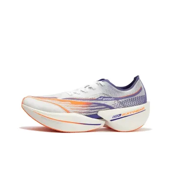 361° Flying Future 1.5 Cushioning Anti Slip And Wear Resistant Rebound Low Top Running Shoes Unisex White Purple