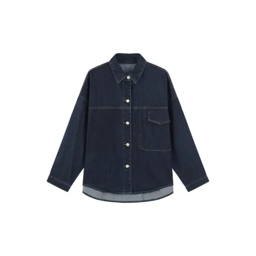 Dme Denim Jackets Women's Navy Blue