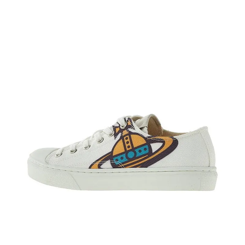 Vivienne Westwood Low Top Skateboard Shoes Women's White-0