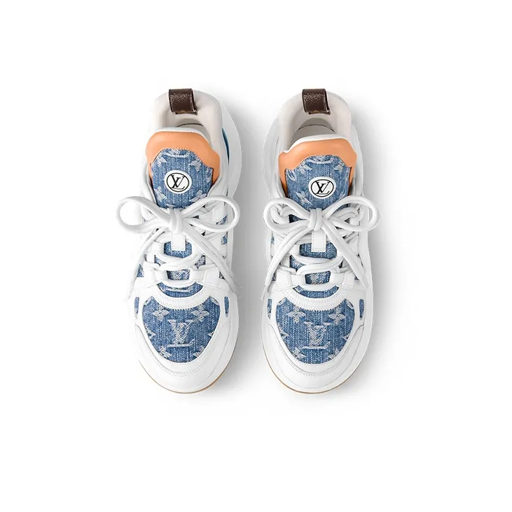 LOUIS VUITTON Archlight Low Top Casual Shoes Women's White Blue-3