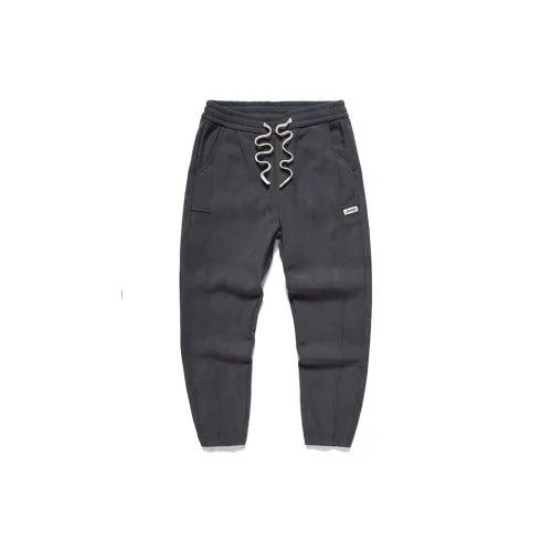 Jeep Casual Pants Men Dark Gray Fleece-Lined