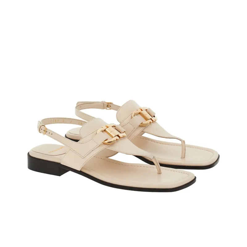 FERRAGAMO Gancini-buckle Leather Sandals-1