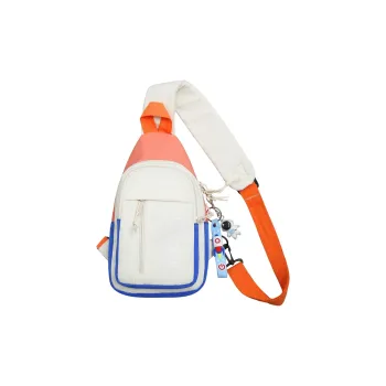 Deli Bear Nylon Sling Bag Regular Unisex Klein Blue/Orange/Light Gray/Black